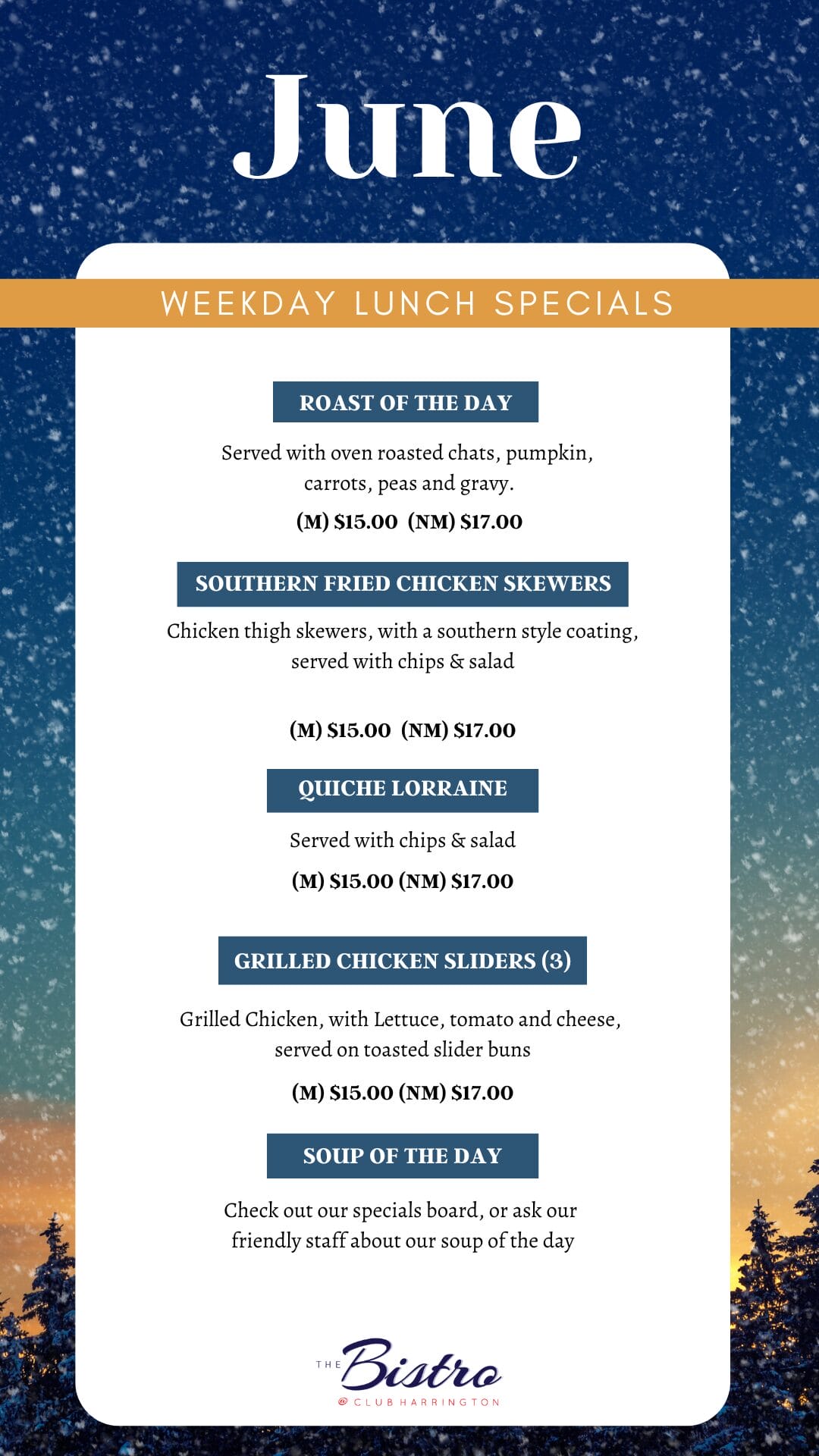 June Weekday Lunch Specials