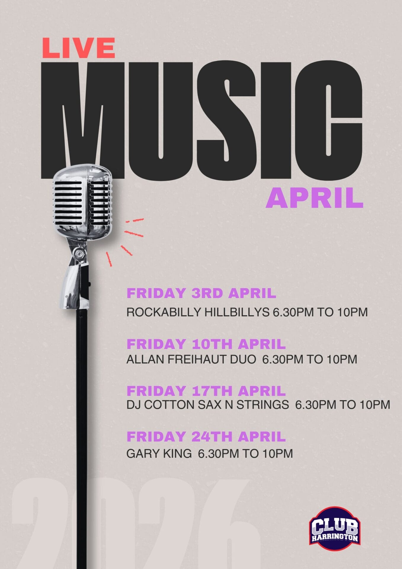 Easter Raffles at Club Harrington