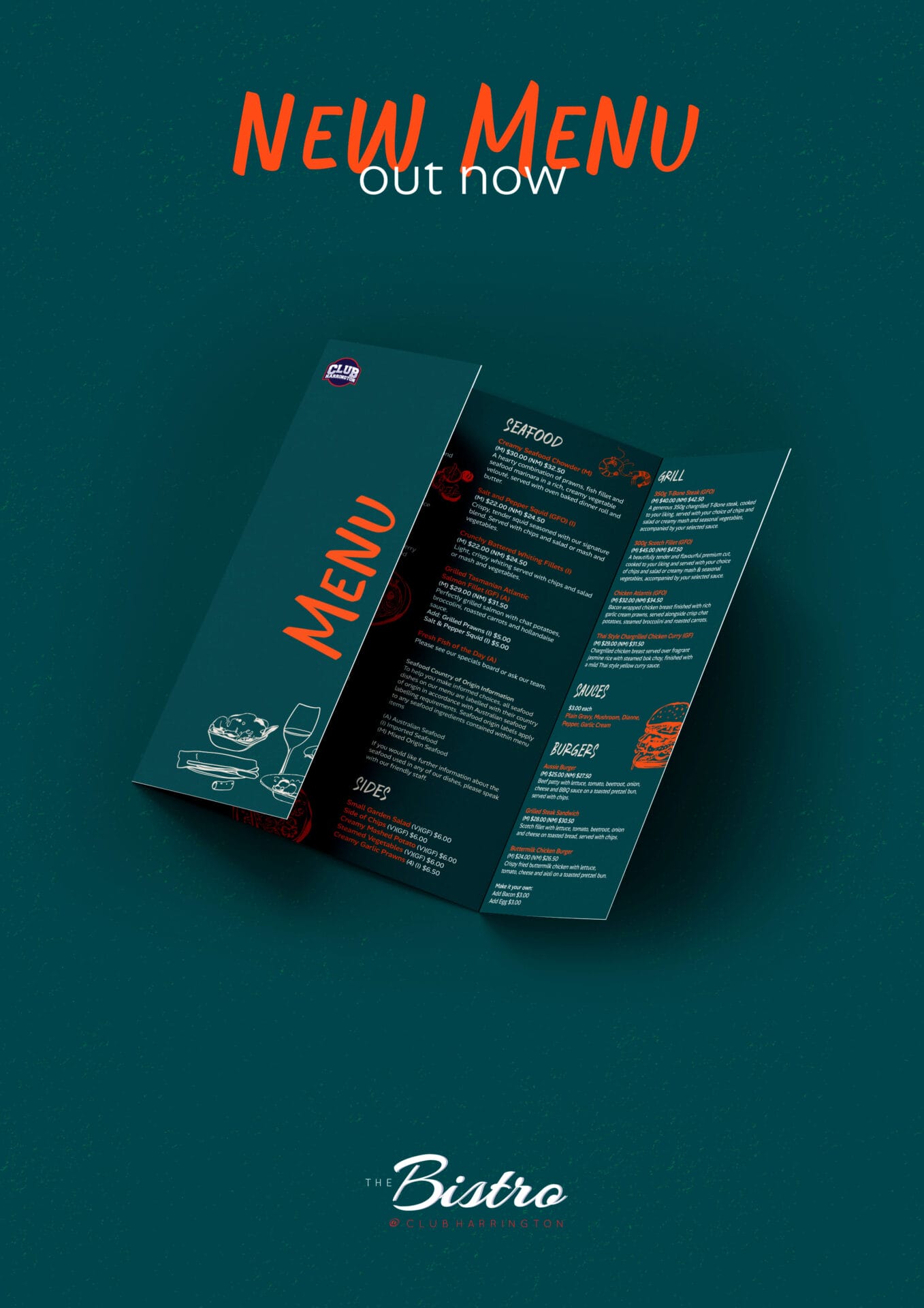 New Menu out nowA4
